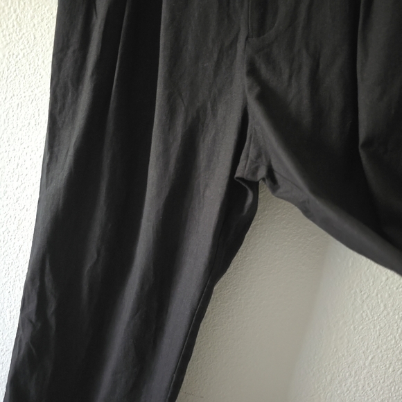 Reformation Earl Relaxed Pleated Wide Leg Trousers Sz 10 Linen Blend Black - Picture 12 of 17